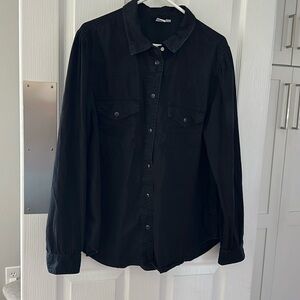 GAP women's black western shirt with snap buttons. XXL.